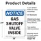 Signmission Gas Shutoff Valve Inside OSHA Notice Sign, Aluminum, 18in W x 24in L, 2PK OS-2PACK-NS-A-1824-V-13035 - alternate 4
